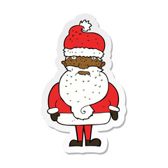 sticker of a cartoon santa claus