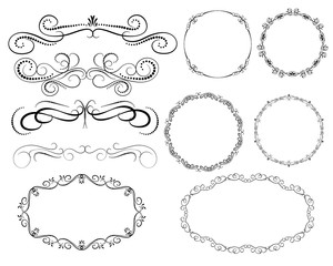 Set of dborders, framesecorative florish dividers, 