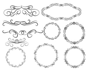 Set of dborders, framesecorative florish dividers, 