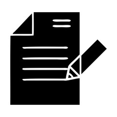 flat symbol of writing a document