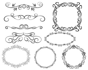 Set of dborders, framesecorative florish dividers, 