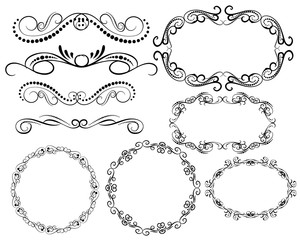 Set of dborders, framesecorative florish dividers, 