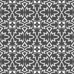 Seamless pattern. Seamless black background simple leaf