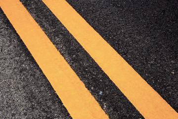 Traffic line on street with texture.