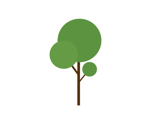 Vector tree emblem. Icon, logo tree.
