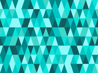 Elegant turquoise geometry seamless pattern with triangles