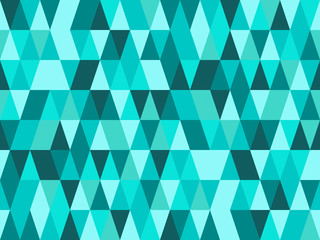 Obraz premium Elegant turquoise geometry seamless pattern with triangles