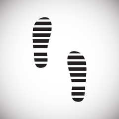 Footprint icon on white background for graphic and web design. Simple vector sign. Internet concept symbol for website button or mobile app.