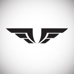 Wing icon on white background for graphic and web design. Simple vector sign. Internet concept symbol for website button or mobile app.
