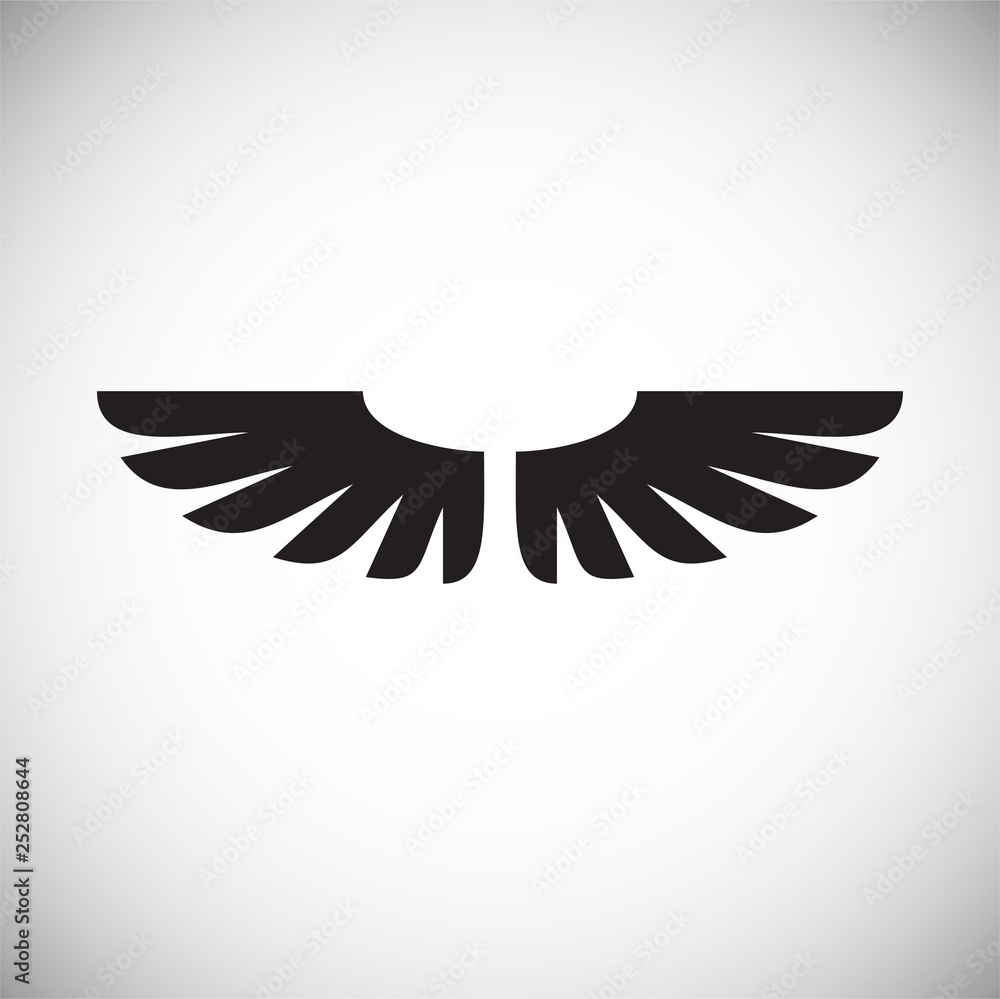 Poster wing icon on white background for graphic and web design. simple vector sign. internet concept symbo
