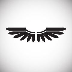 Wing icon on white background for graphic and web design. Simple vector sign. Internet concept symbol for website button or mobile app.