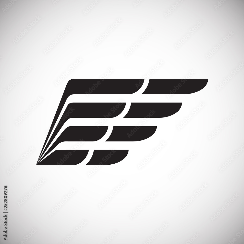 Poster wing icon on white background for graphic and web design. simple vector sign. internet concept symbo