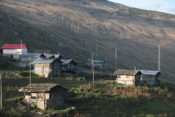 amazing village landscapes and wooden houses.savsat/artvin/turkey