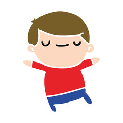 cartoon of a kawaii cute boy
