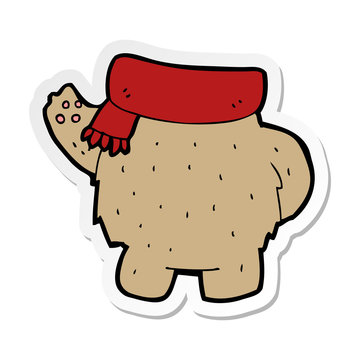 sticker of a cartoon teddy bear body