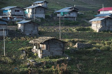 amazing village landscapes and wooden houses.savsat/artvin/turkey