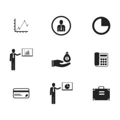 business icons set. Vector illustration