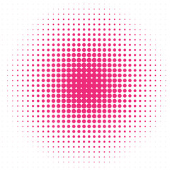 Background of fuchsia dots on the white 