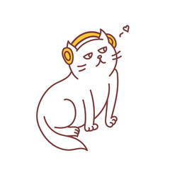 Cat in headphones