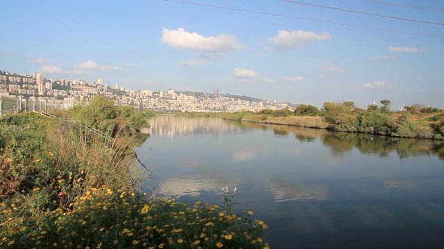 Kishon River And Mount Carmel Israel