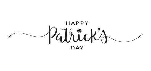 HAPPY PATRICK'S DAY brush calligraphy banner