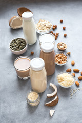 Obraz na płótnie Canvas Vegan plant based milk