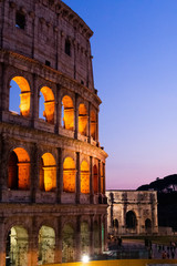 Fototapeta premium Rome/Italy 21 february 2019 : Colosseo the greatest architecture building of rome and all the roman empire years