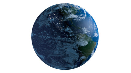 Planet Earth from space 3D illustration orbital view, our planet from the orbit. Elements of this image furnished by NASA