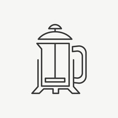 French Press Modern Simple Vector Icon