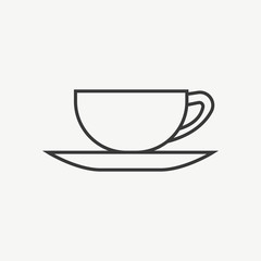 Saucer and Mug Modern Simple UI Vector Icon