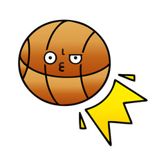 gradient shaded cartoon basketball