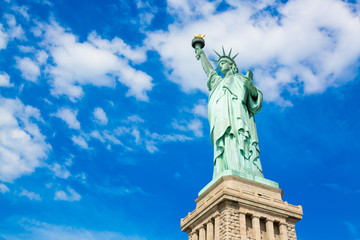 Fototapeta premium The Statue of Liberty on Liberty Island in New York