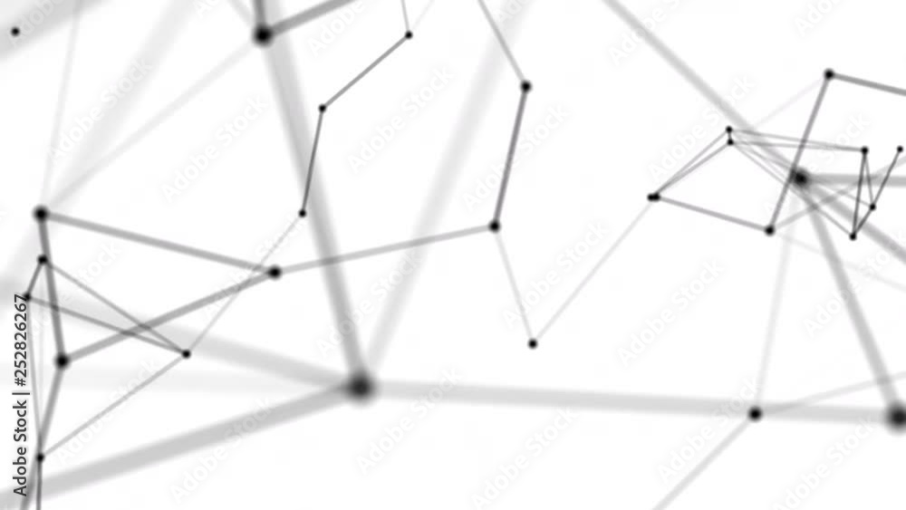 Poster abstract technology, science and engineering motion background. plexus structure evolving in organic