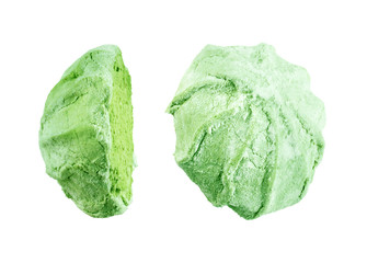 Obraz premium Puffy marshmallows on a white background