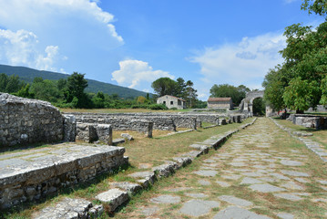 Sepino, Molise, Italy. Altilia the archaeological site located in Sepino, in the province of Campobasso. The name Altilia indicates the Roman city.