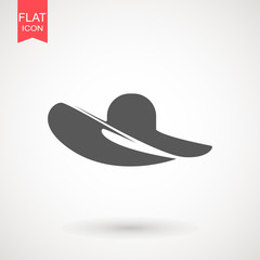 ladies or women's hat icon , web icon. Fashion. Vector illustration. Lady or women's beach hat . Elements of beach holidays . Graphic design. Signs and symbols for websites, web design, mobile app