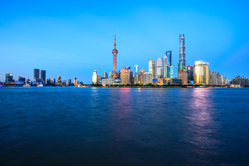 Beautiful Shanghai city scenery at night