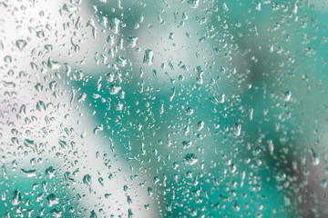 Raindrops on a windowpane