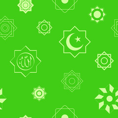 Seamless pattern with Islamic symbols Islamic stars Rub el Hizb for your design