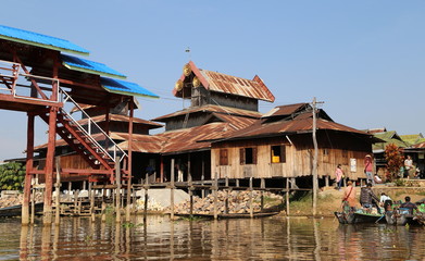 Fototapeta premium Inle Lake village, Myanmar