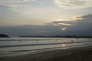 sunset on the beach