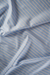 blue and white striped fabric background