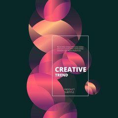 Naklejka premium Geometric rounded shapes vector template
