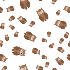 Seamless pattern made of owls.