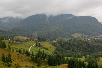 Panoramic view of a valley at countryside