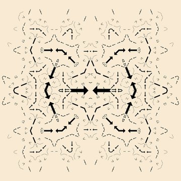 Seamless pattern of geometric shapes that looks alike sloper pattern for home sewing.