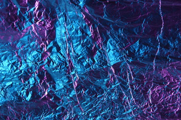 abstract background metal aluminum foil blue and purple pink color