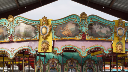 Fototapeta premium Vintage carousel carnival ride