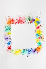 Fototapeta na wymiar Abstract watercolor picture colored square frame