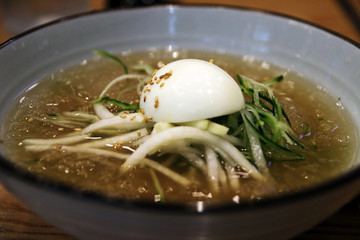 Korean cold Noodle, called 